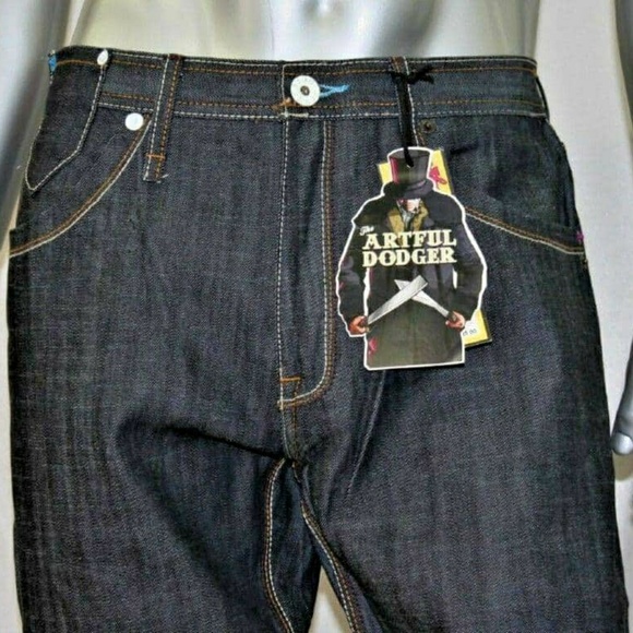 Artful Dodger Jeans Mens Artful Dodger Jeans Embroidered Raw Blue Artful Dodger Jeans Mens Artful Dodger Jeans Embroidered Raw Blue